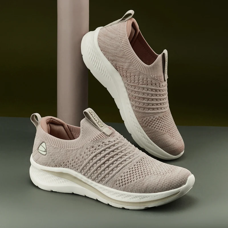 Duke Women Glidefit Sports Shoes (XFOL1568) Beige / UK 8 / Textured
