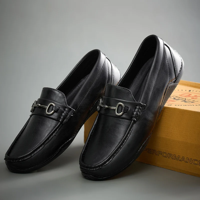 Duke Mens Sleekstep Loafers (FWOL4039) Black / UK 7 / Solid