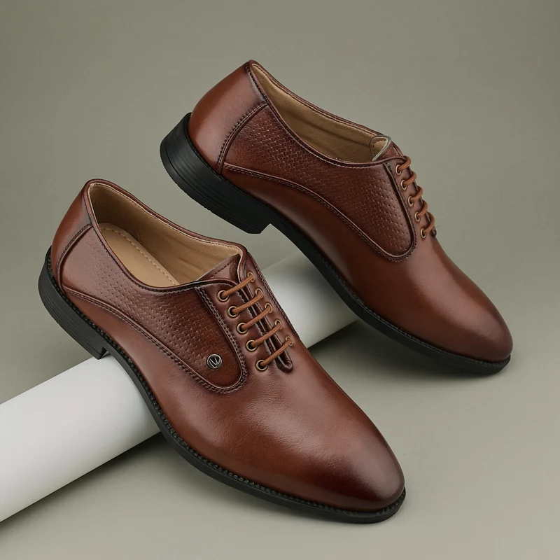Duke Men Urban Texture Derbys (FWOL5050) TAN / UK 8 / Textured