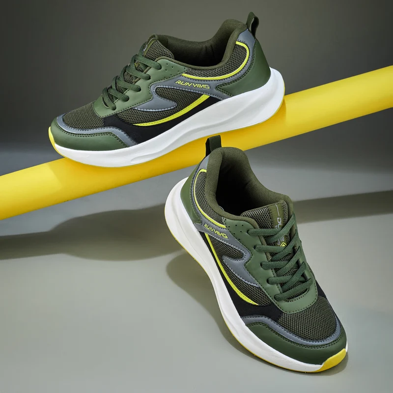 Duke Men Trainease Sports Shoes (FWOL2124) OLIVE / UK 7 / Colourblocked