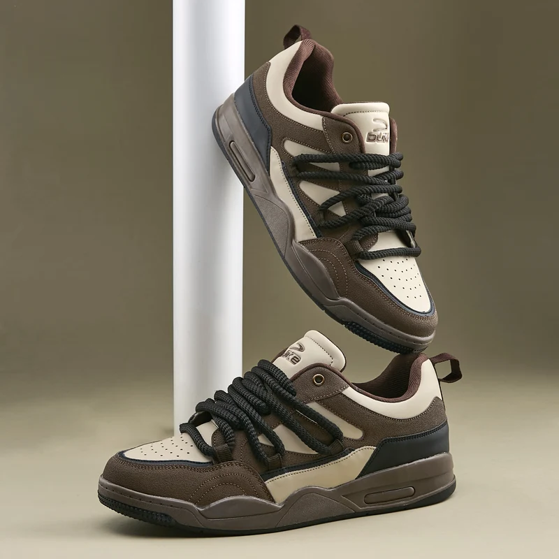 Duke Men's Flexknots Sneakers (FWOL2562) Brown / UK 6 / Colourblocked