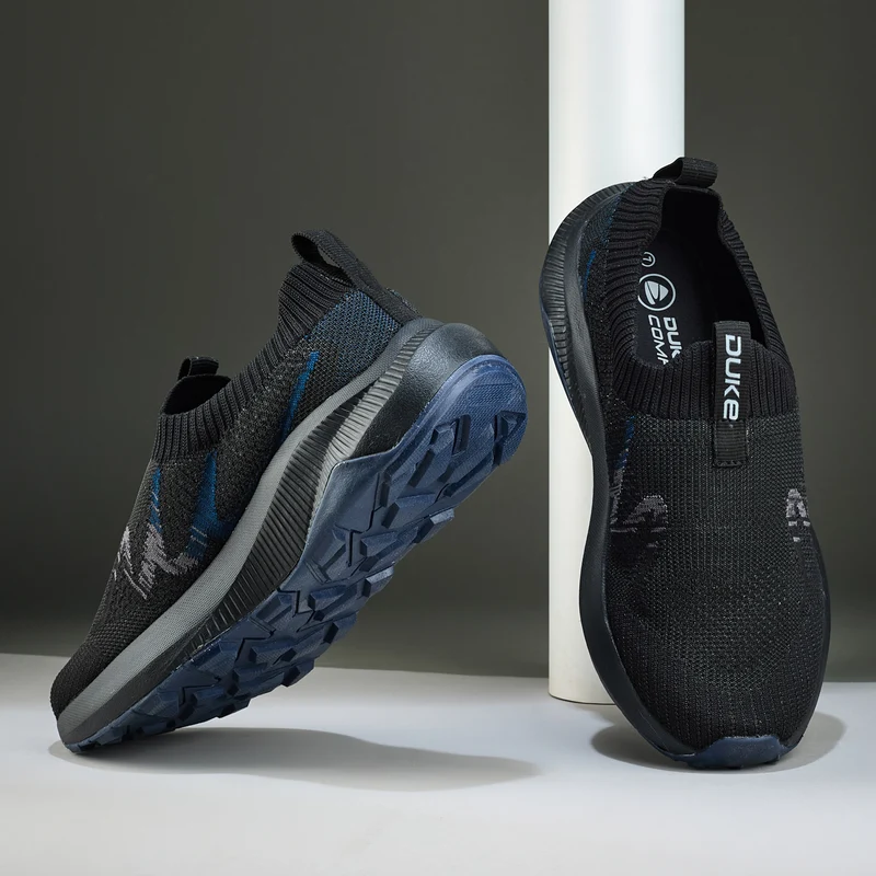 Duke Men Urbanknit Sports Shoes (FWOL2123) BLACK / UK 8 / Colourblocked