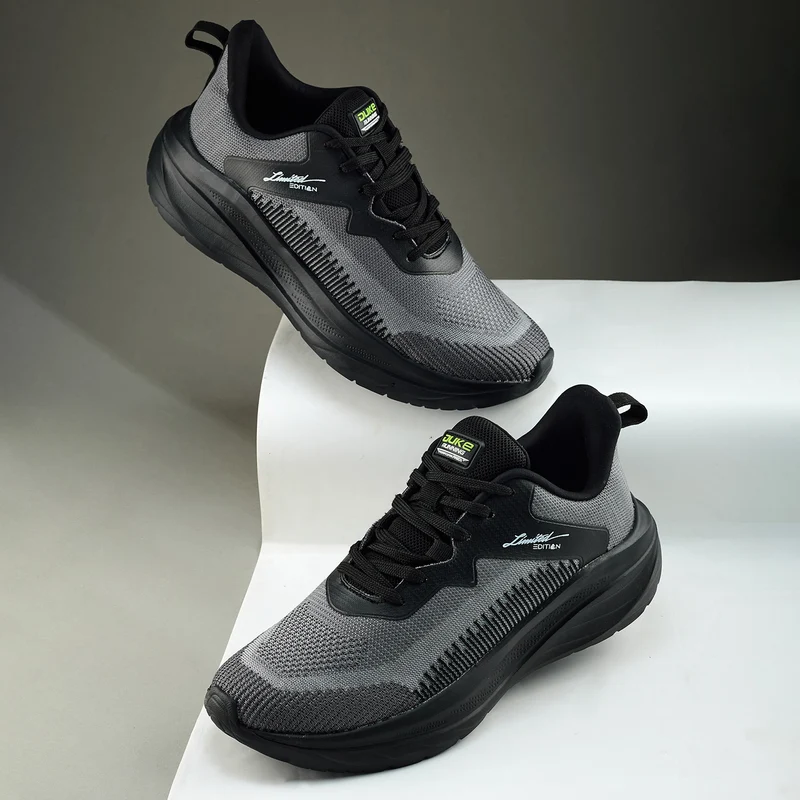Duke Men's Aeroknit Running Shoes (FWOL2130) Black / UK 9 / Colourblocked