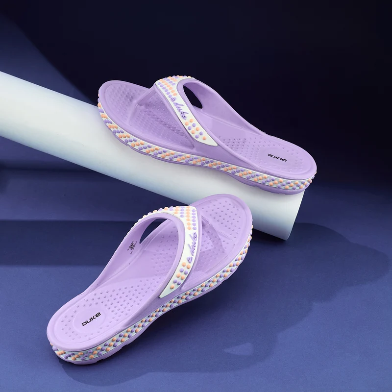 Duke Womens Bubblepop Slippers (XFW0356) Lavender / UK 9 / Textured