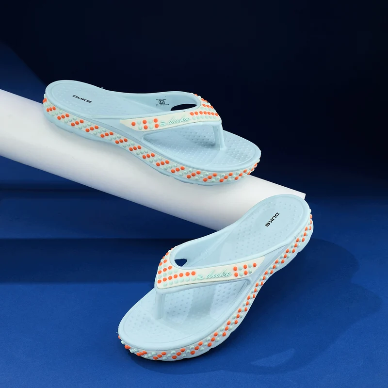 Duke Womens Bubblepop Slippers (XFW0356) Sky / UK 8 / Textured
