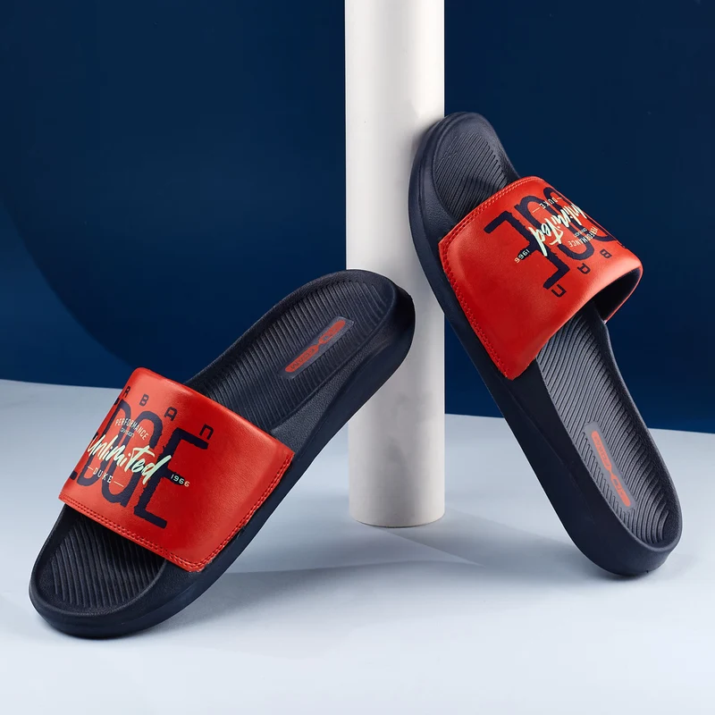 Duke Mens Urban Edge Sliders (FWC6215) Navy Red / UK 8 / Printed