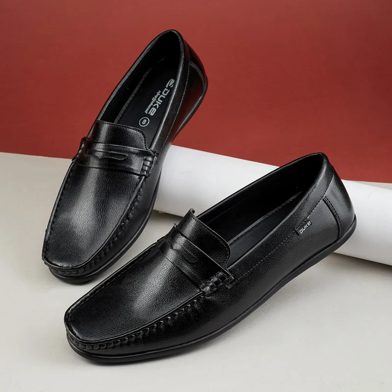 Duke Mens Prestige Loafers (FWD4053) Black / UK 11 / Solid