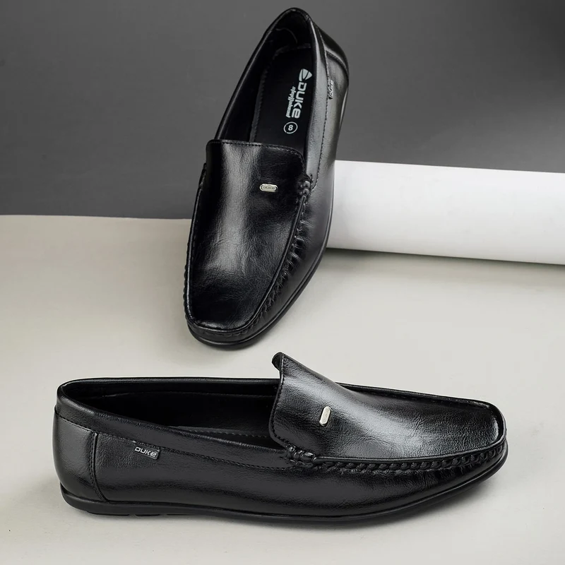 Duke Mens Prime Step Loafers (FWD4054) Black / UK 10 / Solid