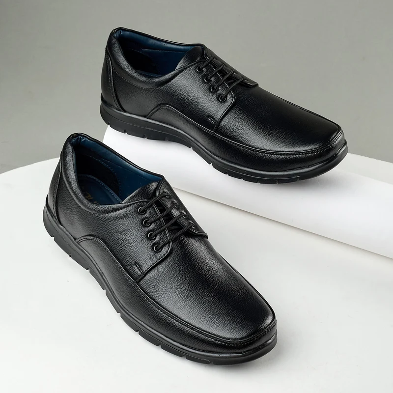 Duke Mens Streettread Formal Shoes (FWD5056) Black / UK 6 / Solid Contrast
