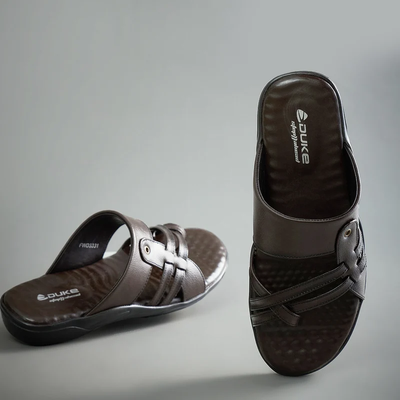 Duke Mens Comfiking Sandals (FWD3331) Brown / UK 10 / Textured