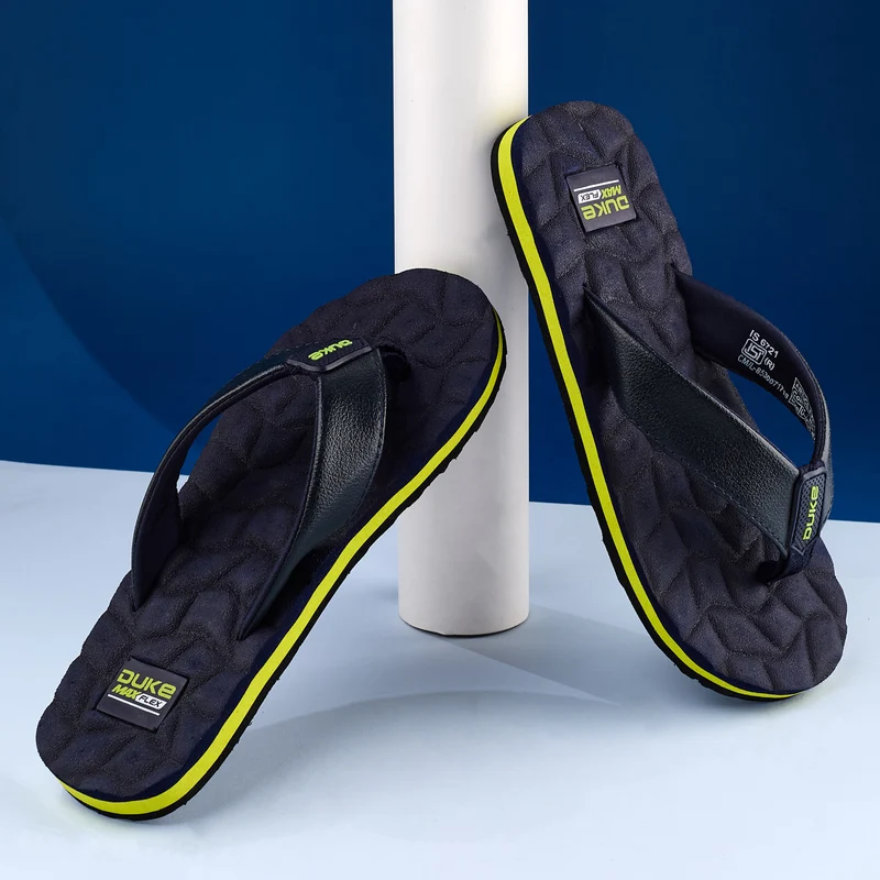 Duke Mens Rocksole Flip-Flops (FWC6199) Navy / UK 11 / Textured