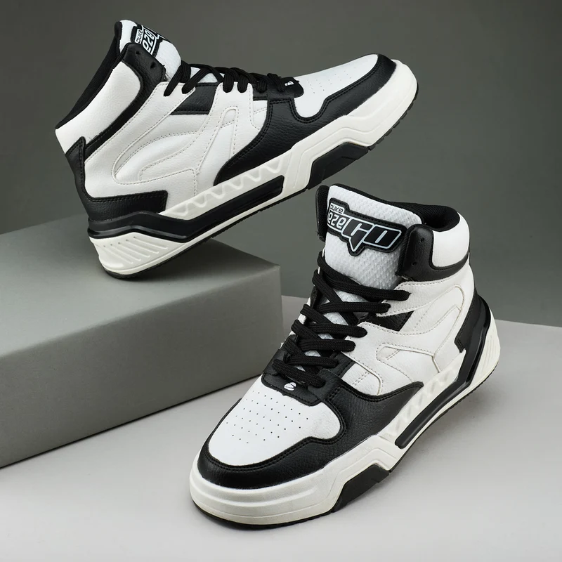 Duke Men's High Kick Sneakers (FWOL2584) White / UK 8 / Perforations