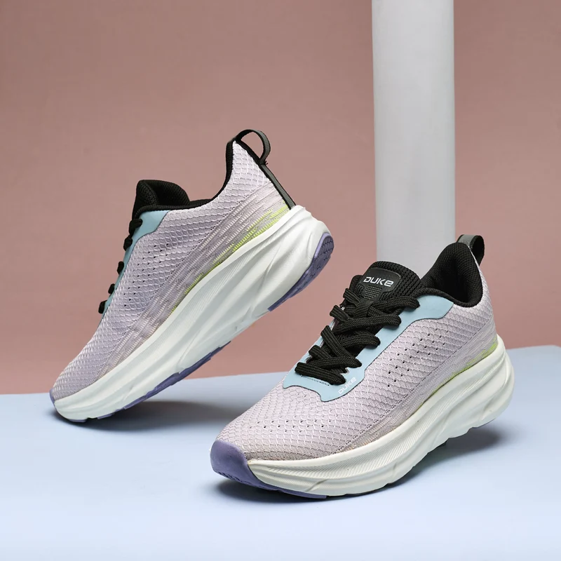 Duke Womens Curvekick Sports Shoes (XFOL1574) Lavender / UK 4 / Colorblocked