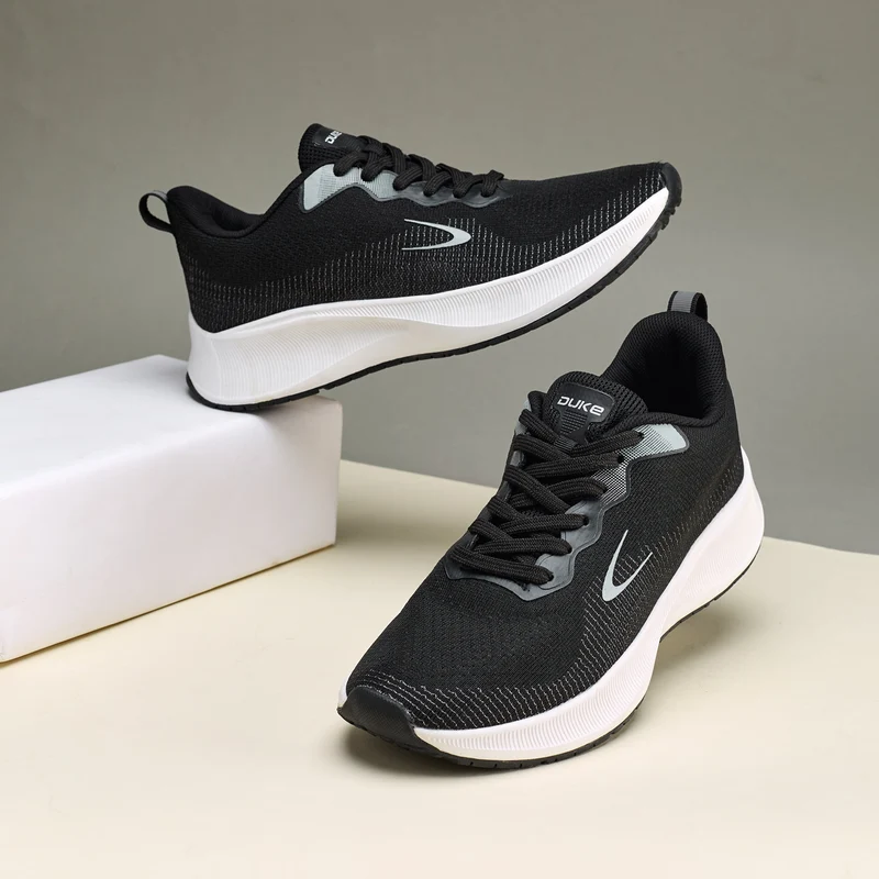 Duke Mens Velocity Sports Shoes (FWOL2143) Black / UK 6 / Solid Contrast