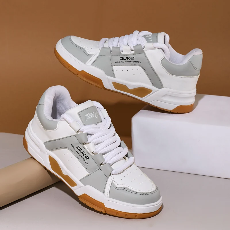 Duke Mens Urbanstar Sneakers (FWOL2583) Grey / UK 8 / Perforations