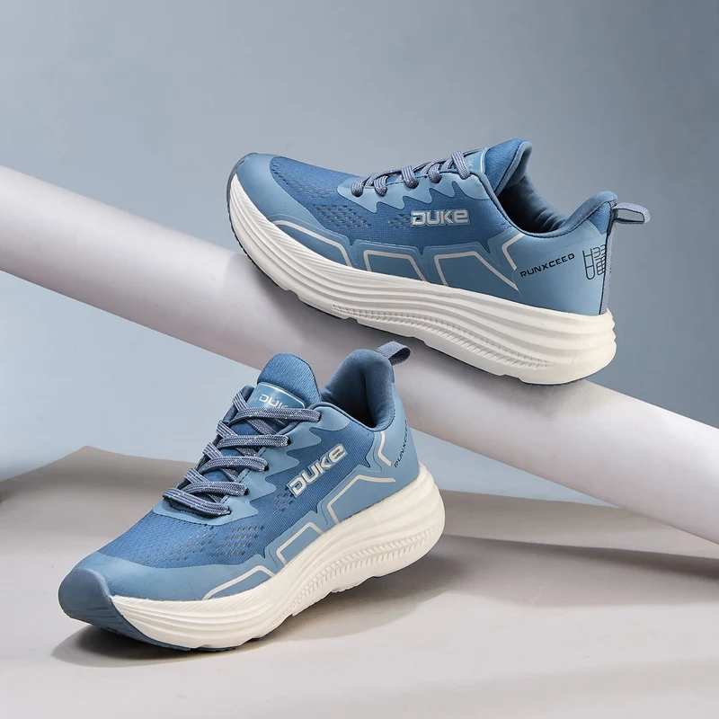 Duke Men Running Sports Shoes (FWOL2183) R.Slate / UK 7 / Solid Contrast