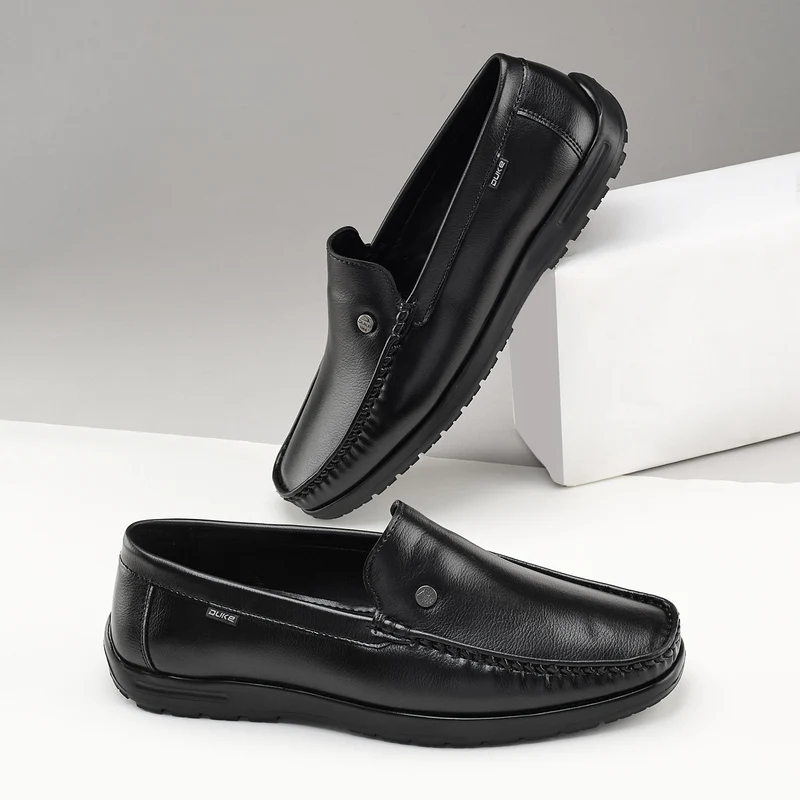 Duke Men Casual Loafers (FWD4066) Black / UK 6 / Solid Contrast