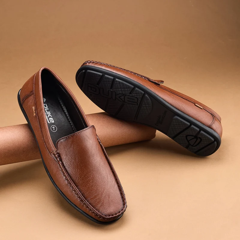 Duke Men Casual Loafers (FWD4064) Tan / UK 11 / Solid