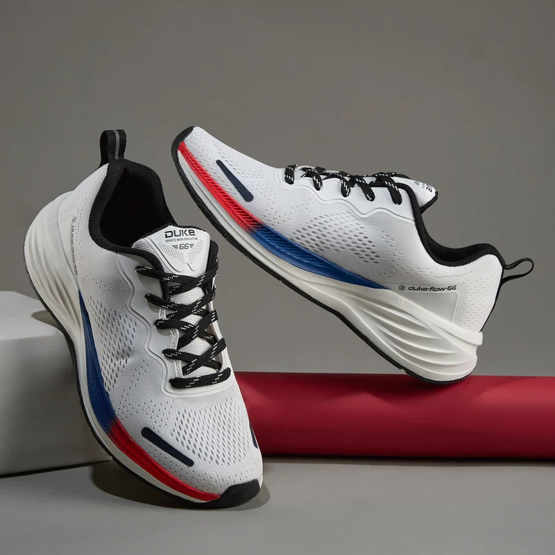 Duke Mens Sports Shoes (FWOL2207) White / UK 7 / Perforations