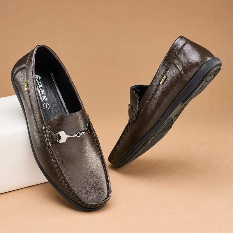 Duke Mens Loafers (FWD4073) Brown / UK 9 / Solid