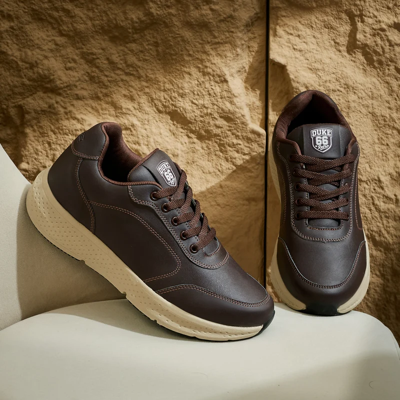 Duke Men Sports Shoes (FWOL2228) Brown / UK 8 / Solid