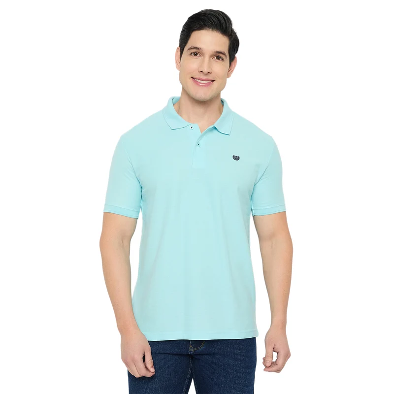 Duke Urban Men Half Sleeve Cotton T-shirt (ONSD21T) (More Colors) Ice Blue / L / Solid