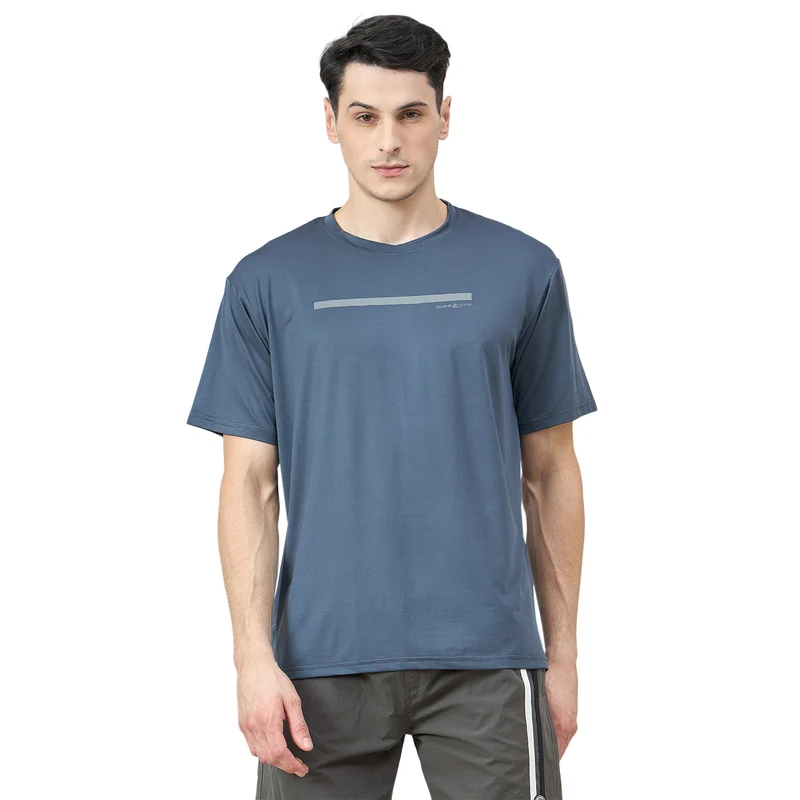 Duke Urban Men Half Sleeve Sports Tshirt (GD1244) Charcoal / S / Solid