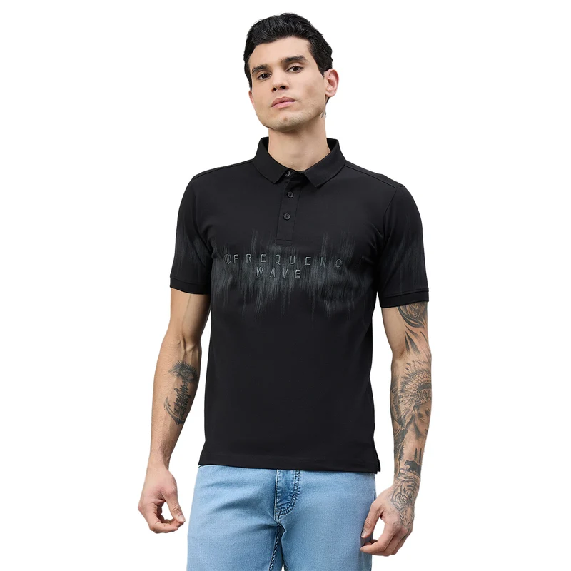 Duke Urban Men Half Sleeve Printed Slim fit Polo T-Shirt (LF7527) Black / XXL / Printed