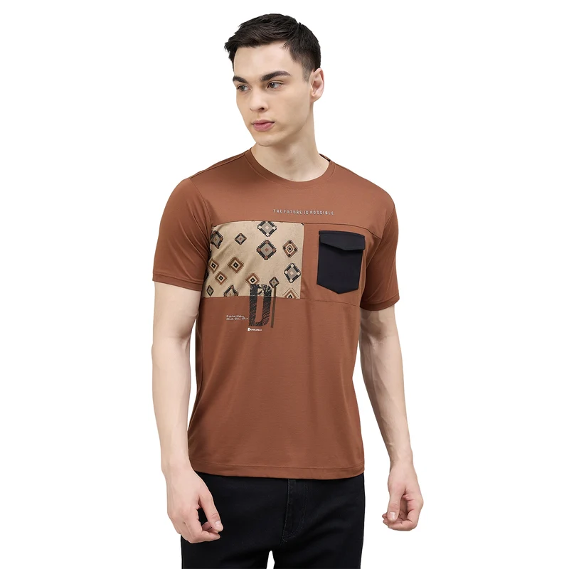 Duke Urban Men Half Sleeve Printed Slim fit Polo T-Shirt (LF7612) Brown / XXL / Printed