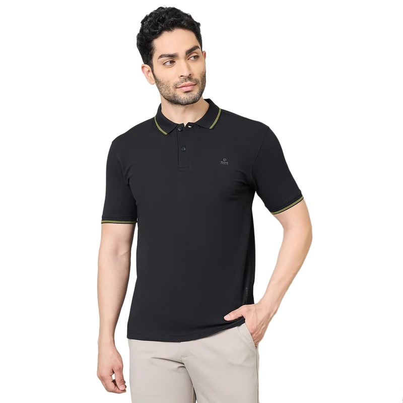Duke Urban Men Half Sleeve Cotton Tshirt (SD68) Black / XXL / Solid