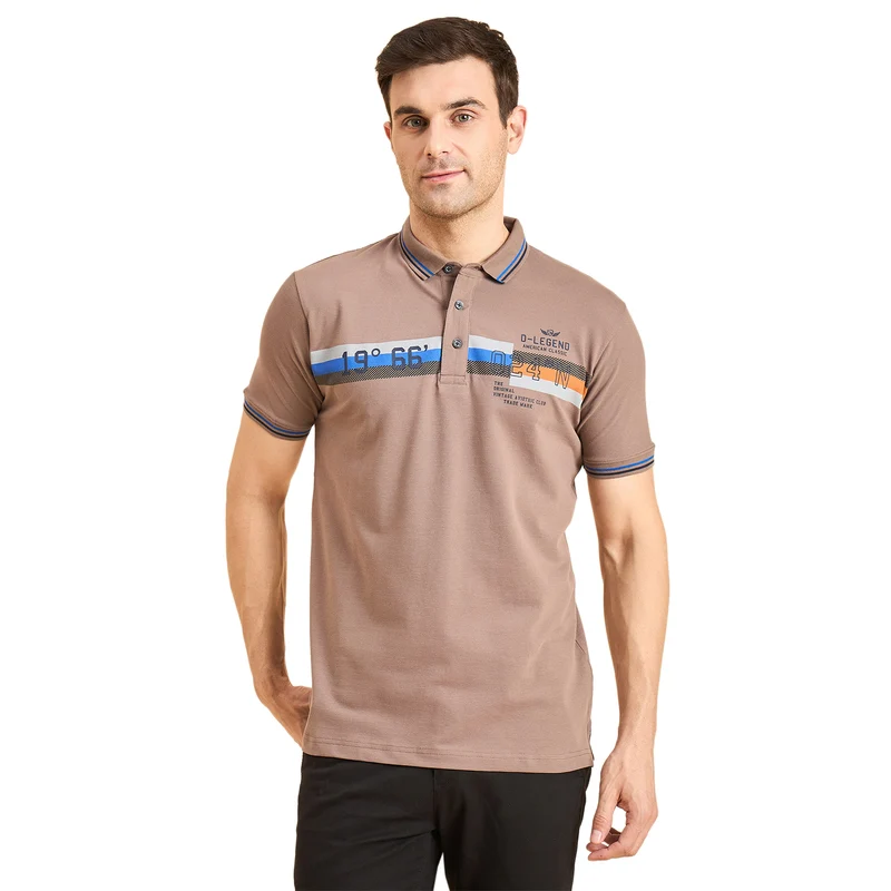 Duke Urban Men Half Sleeve Cotton Polo Tshirt (ON3169) Mouse / XXL / Solid