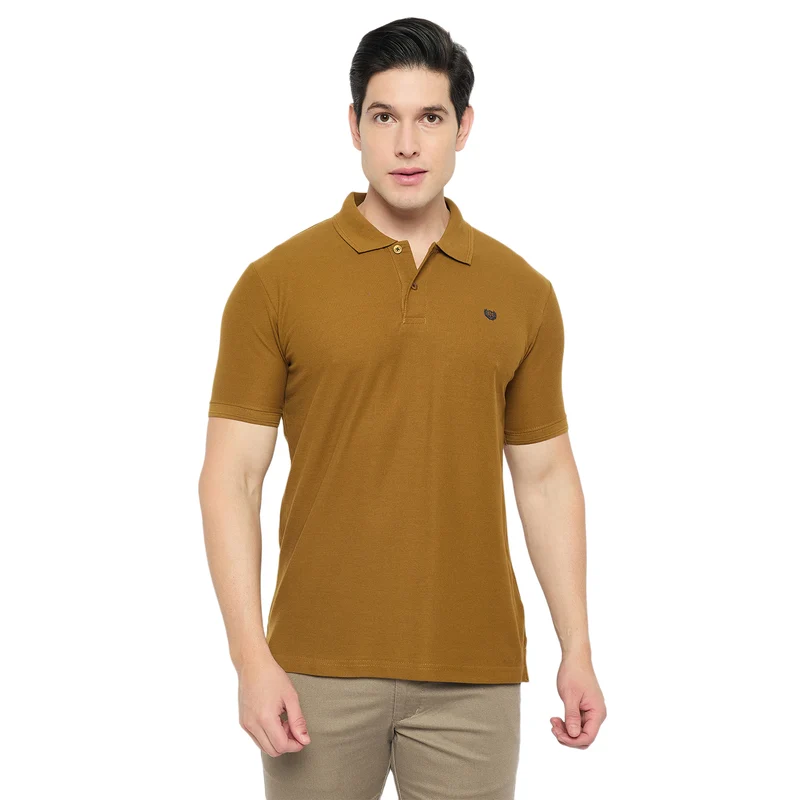 Duke Urban Men Half Sleeve Cotton T-shirt (ONSD21T) (More Colors) Wheat / XXL / Solid