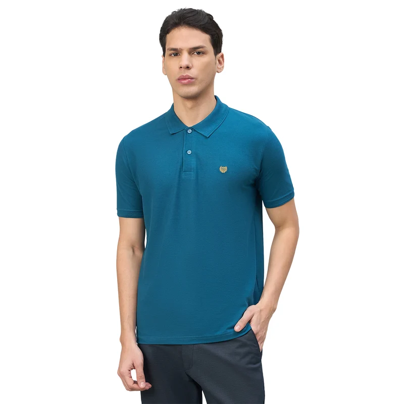 Duke Urban Men Half Sleeve Cotton Polo Tshirt (SD65) XXL / Petrol Blue / Solid