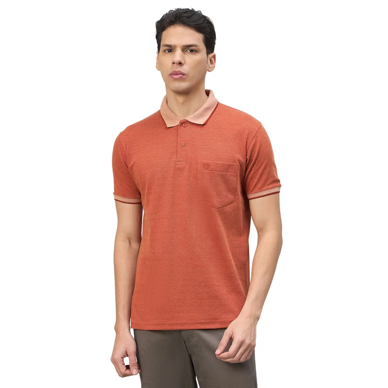 Duke Urban Men Half Sleeve Cotton Polo Tshirt (SD67) Rust / XXL / Solid
