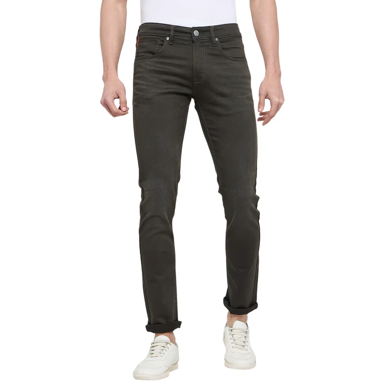 Duke Urban Men Slim Fit Stretchable Jeans (SDD5681S) Olive / 30 / Washed
