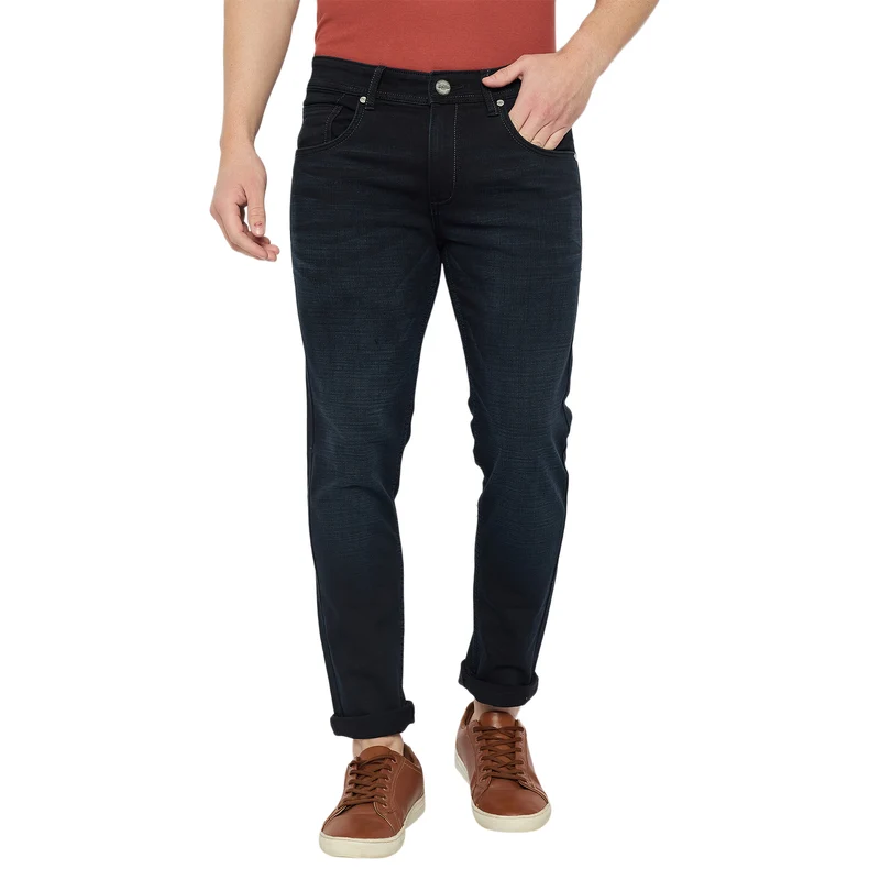 Duke Urban Men Ankle Length Stretchable Jeans (SDD5671A) Blue Black / 34 / Washed