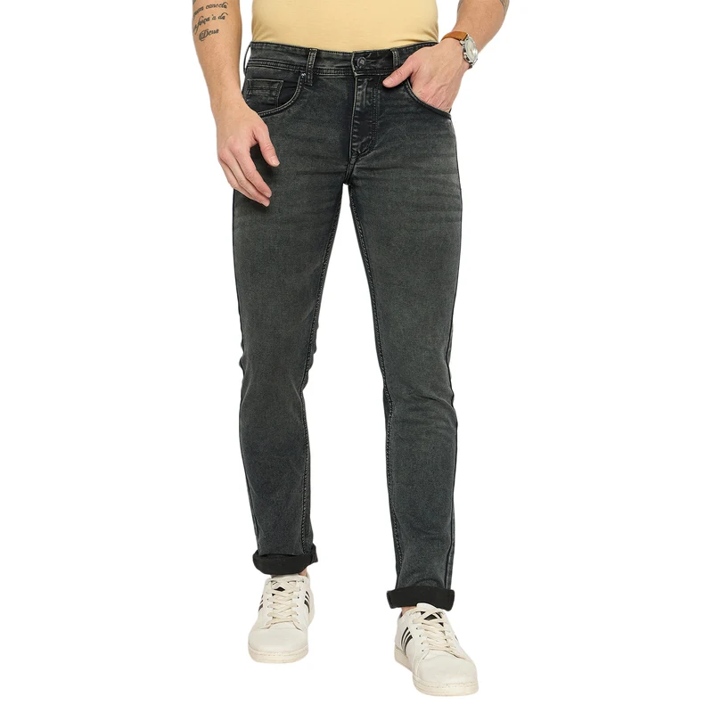 Duke Urban Men Slim Fit Stretchable Jeans (SDD5730S) Grey / 30 / Washed