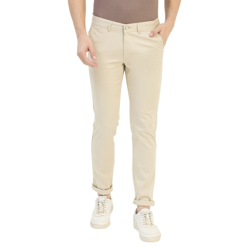 Duke Urban Men Narrowfit Flatfront Trouser (SDT4622) Fawn / 38 / Solid