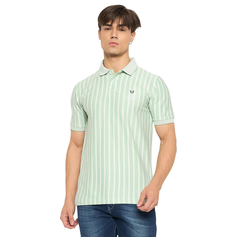Duke Stardust Men Half Sleeve Cotton T-shirt (LF7269) Pine / S / Striped