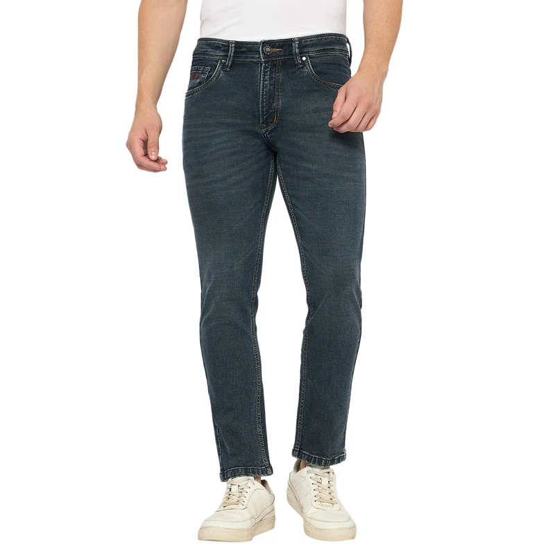 Duke Urban Men Ankle Length Stretchable Jeans (SDD5740A) Medium Blue / 30 / Washed