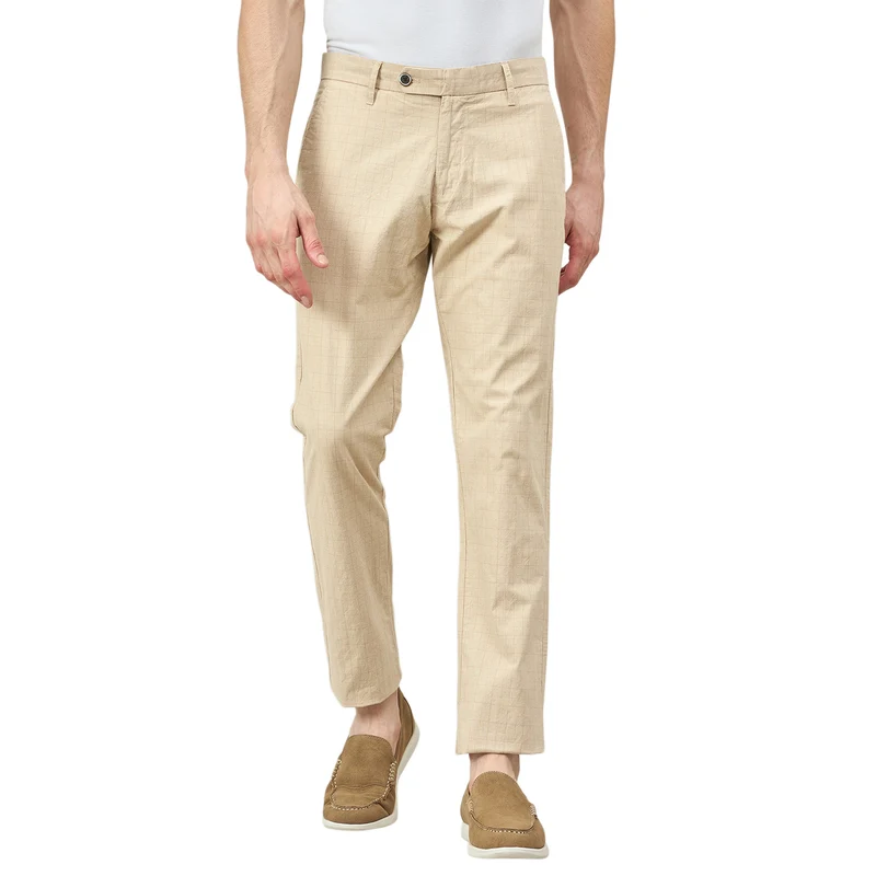 Duke Urban Men Flatfront Narrowfit Trouser (SDT4617) Khaki / 34 / Solid