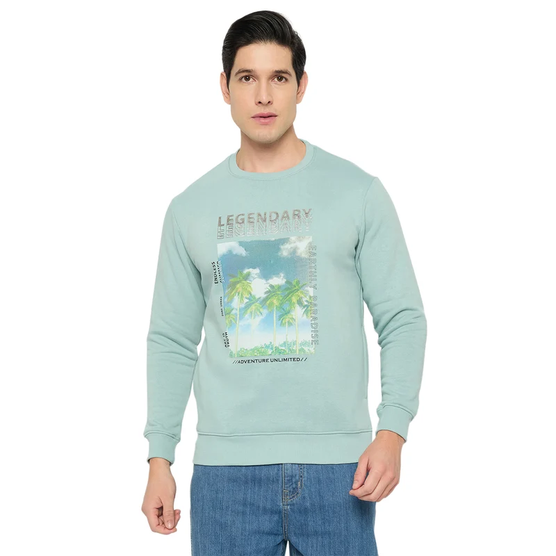 Duke Urban Men Round Neck Sweatshirt (LF6381) Pine / XXL / Printed