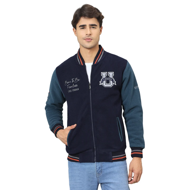 Duke Urban Men Full Zip Regular Sweatshirt (LF6426) L.Navy / XXL / Printed