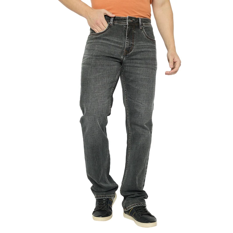 Duke Urban Men Comfort Fit Stretchable Jeans (SDD5812C) Charcoal / 38 / Washed