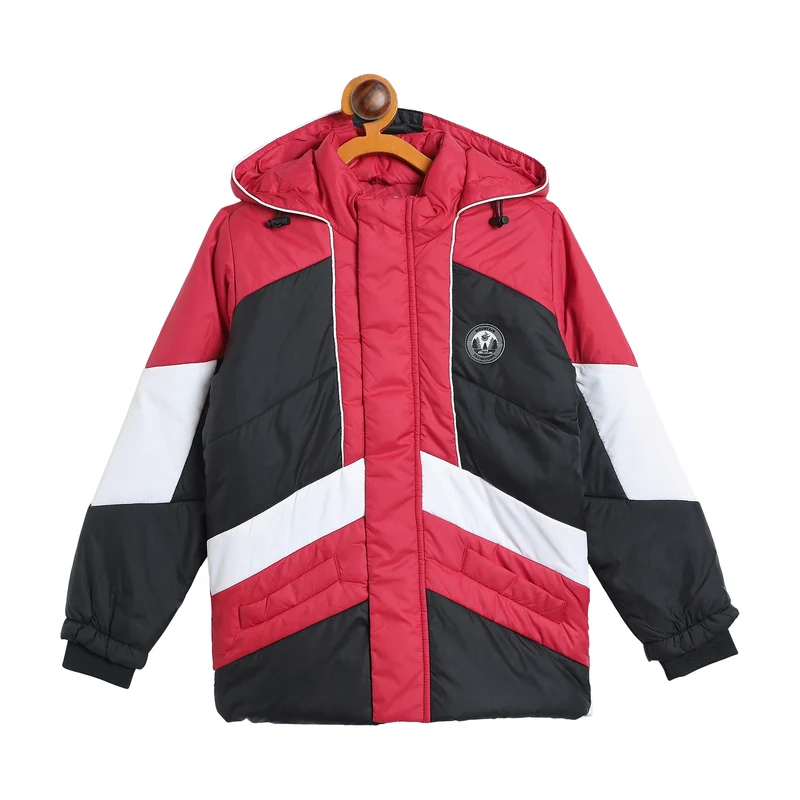 Duke Urban Boys Full Sleeve Hooded Neck Jacket (SDZ5006N) Black / 32 / Colorblock