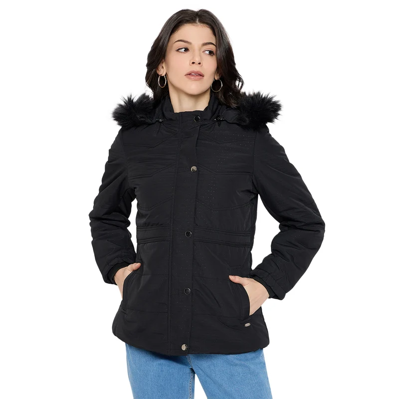 Duke Urban Women Full Sleeve Printed Jacket (SDZ4138) Black / L