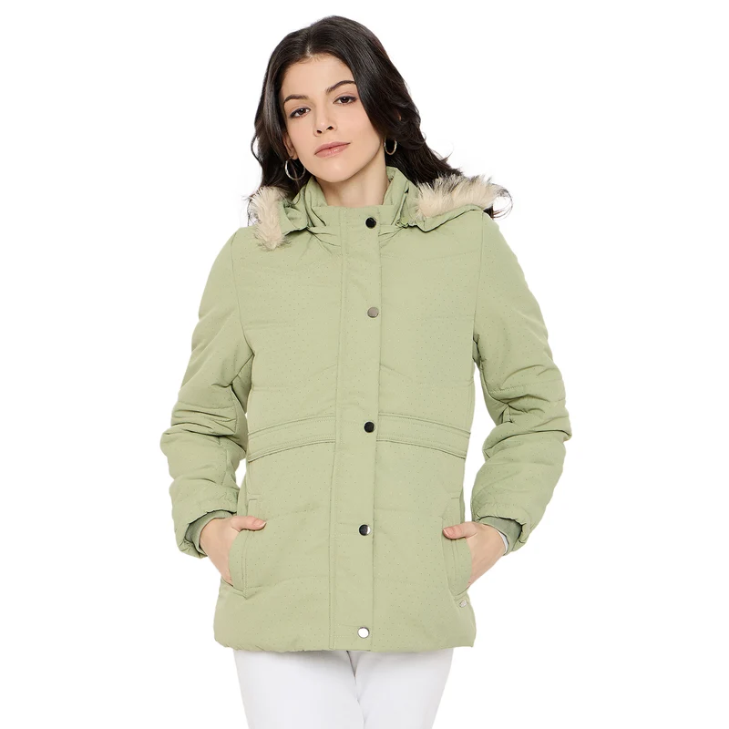 Duke Urban Women Full Sleeve Printed Jacket (SDZ4138) Sage / M