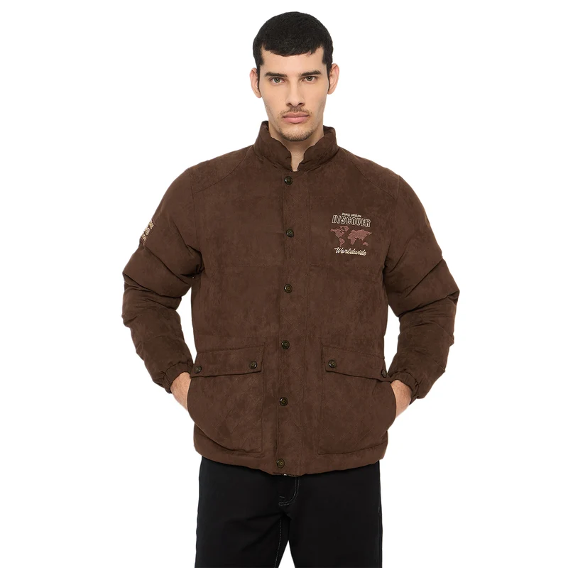 Duke Urban Men Full Sleeve Jacket (SDZ3176) Coffee / XL / Solid