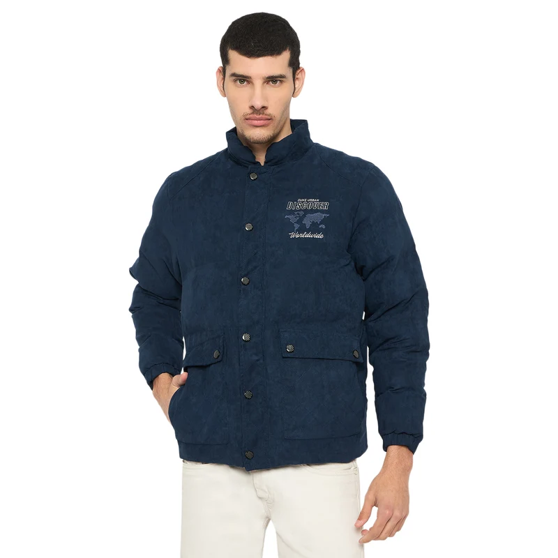 Duke Urban Men Full Sleeve Jacket (SDZ3176) Denim / XXL / Solid