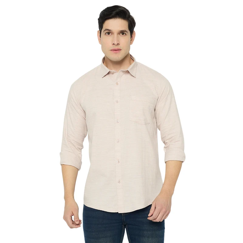 Duke Urban Men Full Sleeve Cotton Shirt (SDO7PLI) Fawn / XXL / Solid